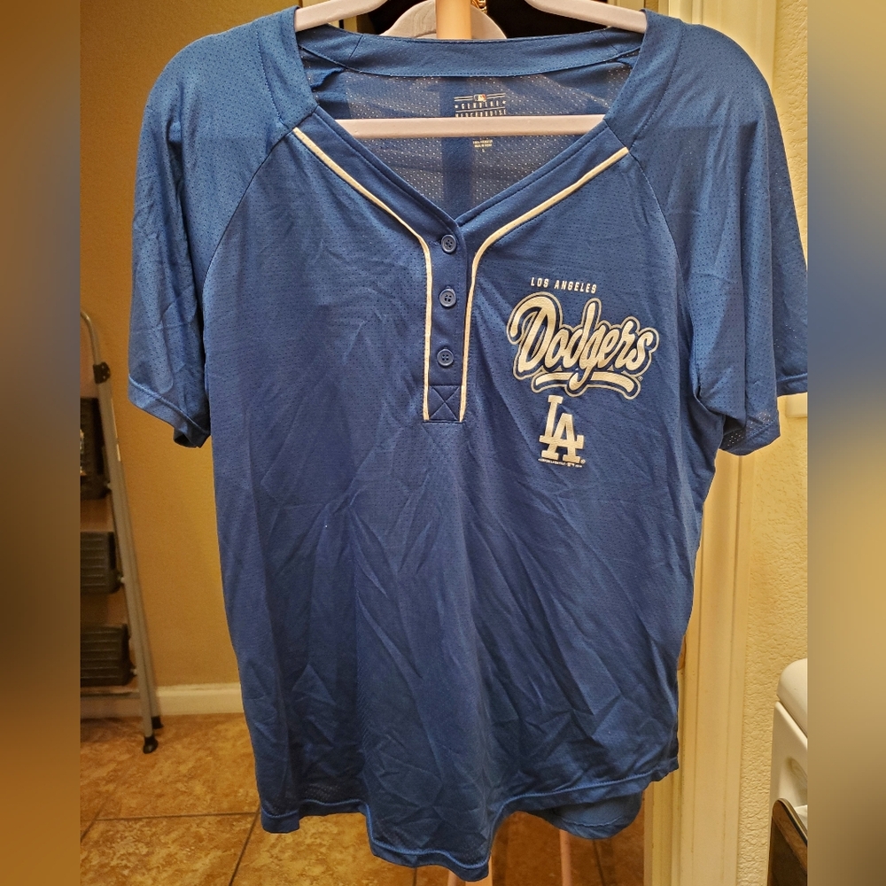Genuine Merchandise Blue Los Angeles Dodgers Henley Jersey